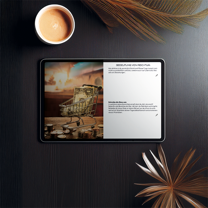 Tabletansicht: Mit Erfolg wohlfühlen -  interaktives Reflexionsjournal - Wortfeger Atelier