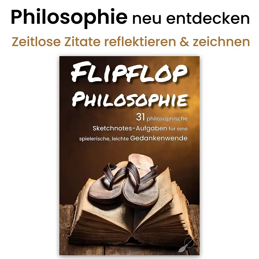 Miniaturbild: Zitateschatz: Flipflop-Philosophie Zitate reflektieren sketchnoting digital Wortfeger Atelier