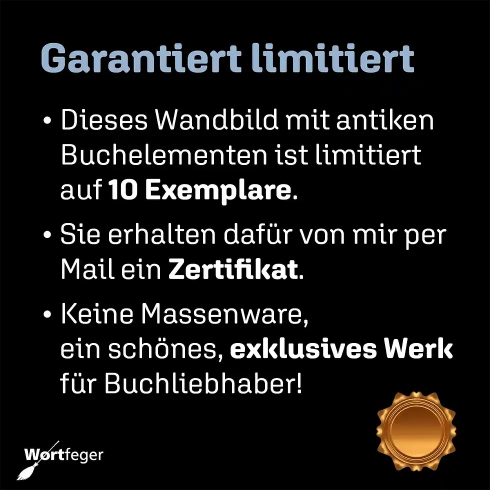 Miniaturbild: limitierte einzigartige Dekoration Testudo die Neugierige Schildkröten Wandbilder Kunst mit antiken Büchern Wortfeger Atelier