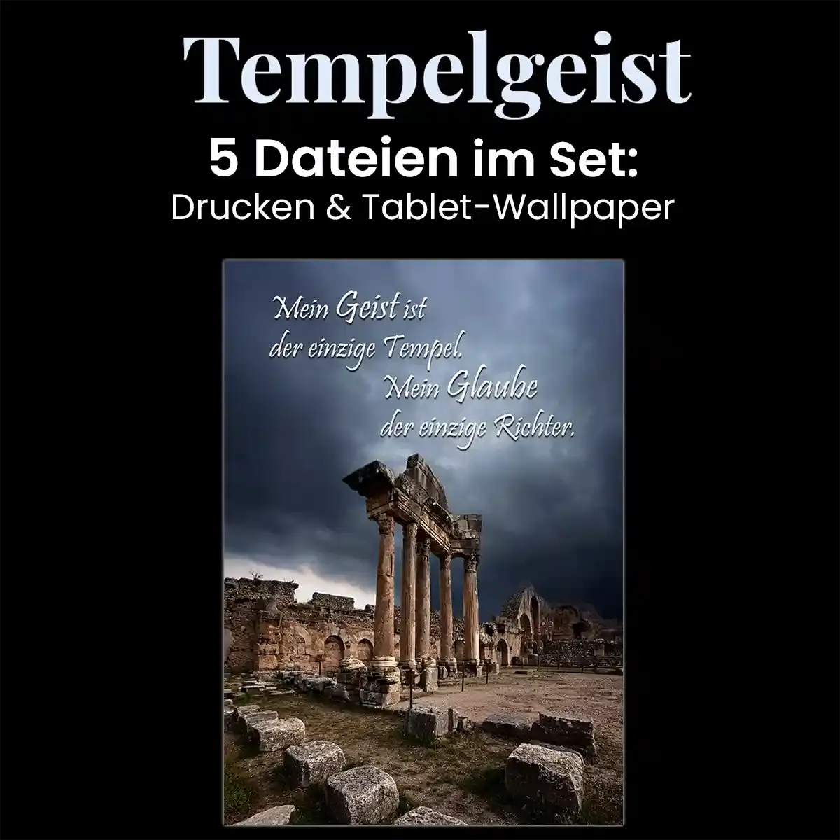 Tempelgeist Spruchbilder Glaubensfreiheit Printables Wandbilder Poster Wortfeger Atelier