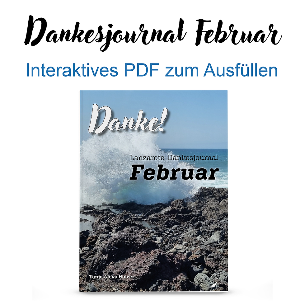 Cover: Dankesjournal Februar Lanzarote interaktives ebook mit Fotos Wortfeger Atelier