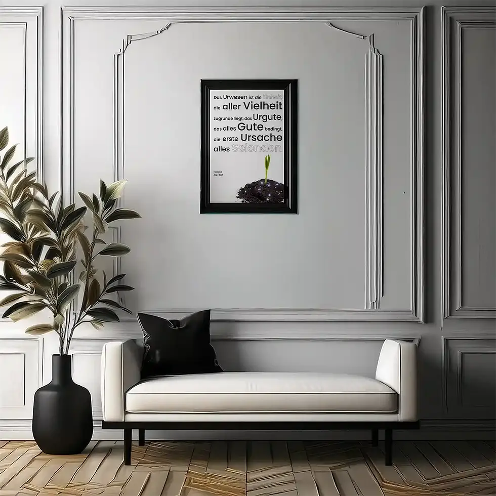 Miniaturbild: Poster Minimalismus: Proklos philosophische Weisheit Zitatebild printable Wandbilder Wortfeger Atelier