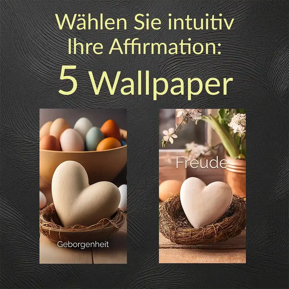 Miniaturbild: Hintergrundbilder Ostern mit Affirmationen Handy Wallpaper Set Osternester Wortfeger Atelier