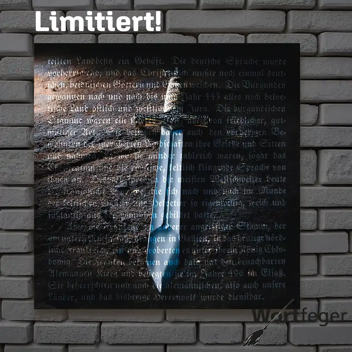 Schwertzug Schweizer Geschichte Wandbild für Mut Wortfeger Atelier