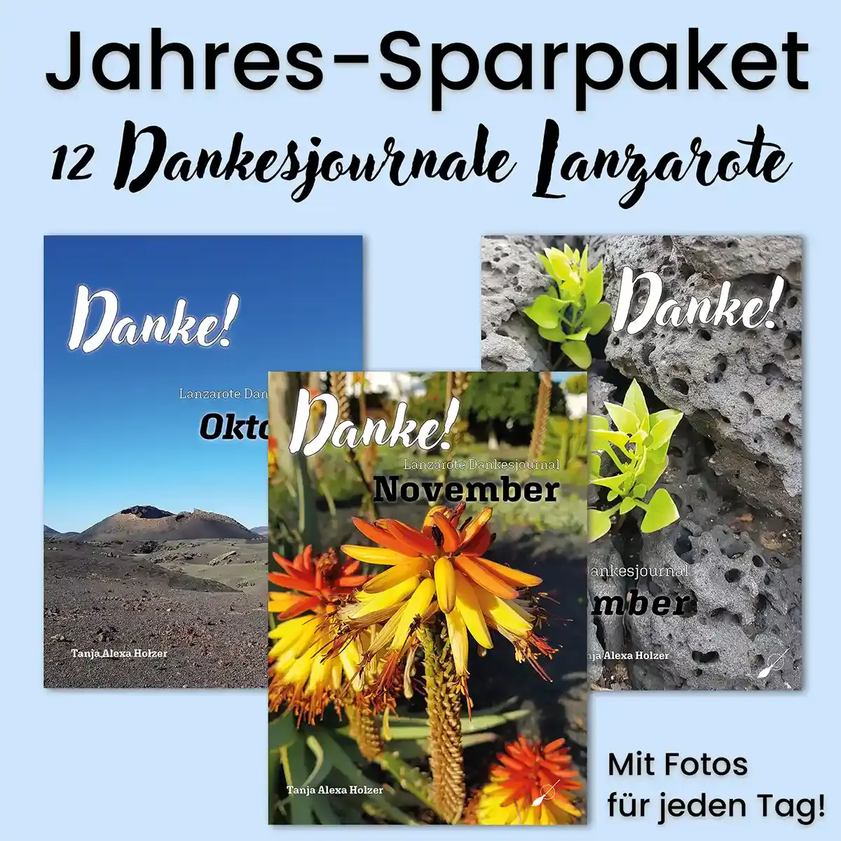 12 interaktive digitale Dankbarkeitsjournale Lanzarote Fotos Kakteenliebe Selbstreflexionen Wortfeger Atelier