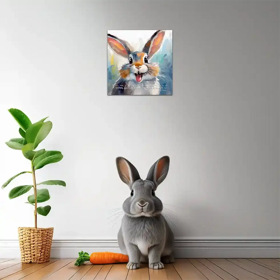 Miniaturbild: Hasenbilder Geschenke: Lepus, der Hasenvamp Vampir-Hasenbild mit antikem Buchdesign Wortfeger Atelier