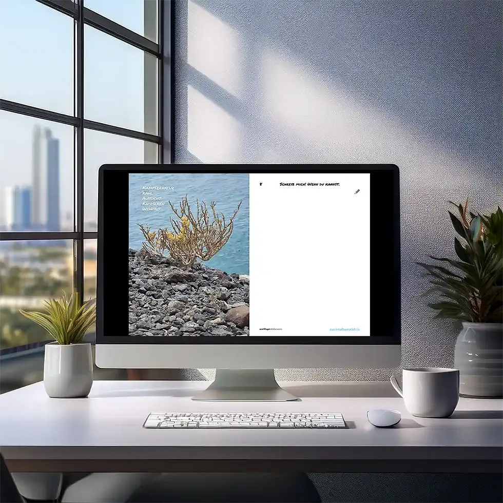 Miniaturbild: PC Vorlage Schreibbuch: Lanzarote digitales Schreibjournal mit Reizwortaufgaben Wortfeger Atelier