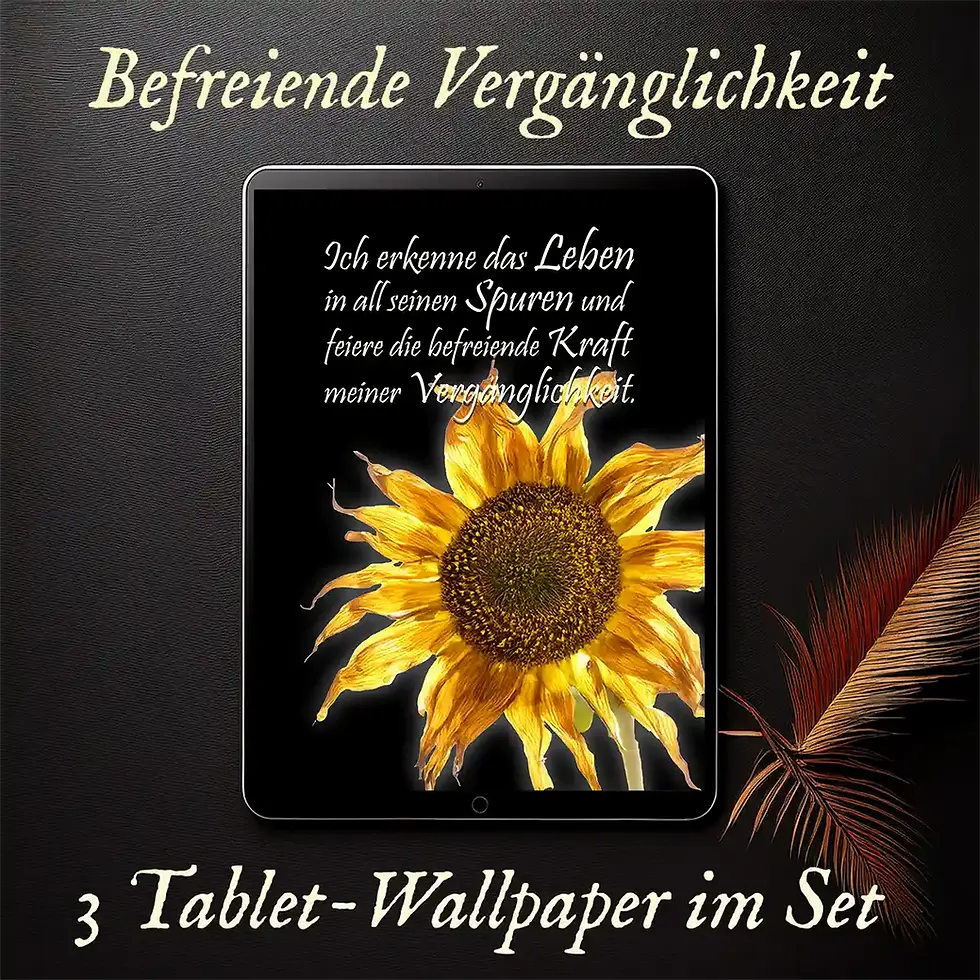 Antroid Hintergrundbild Sonnenblumen Tablet-Wallpaper Spruch Lebensweisheit Schönheitsideal Wortfeger Atelier