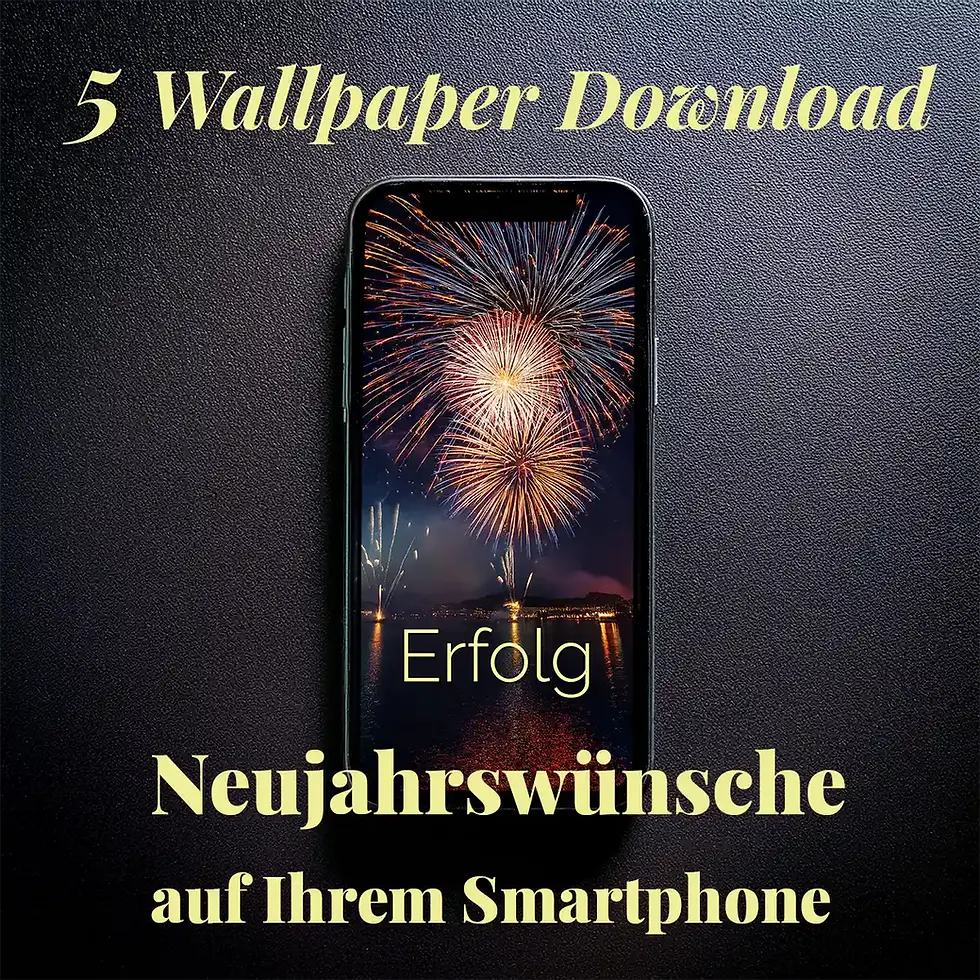 Miniaturbild: Fokus Ankerworte: Neujahrswünsche Silvester Handy-Wallpaper Set mit Affirmationen Wortfeger Atelier