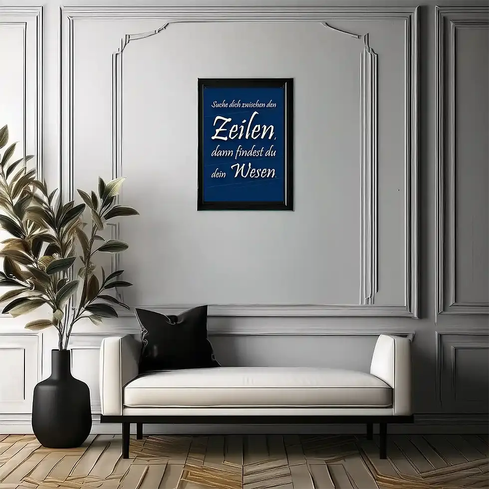 Wohnzimmerdeko: Zeilenwesen Spruchbilder printables Wandbilder Tablet-Wallpaper für Buchfreunde Wortfeger Atelier