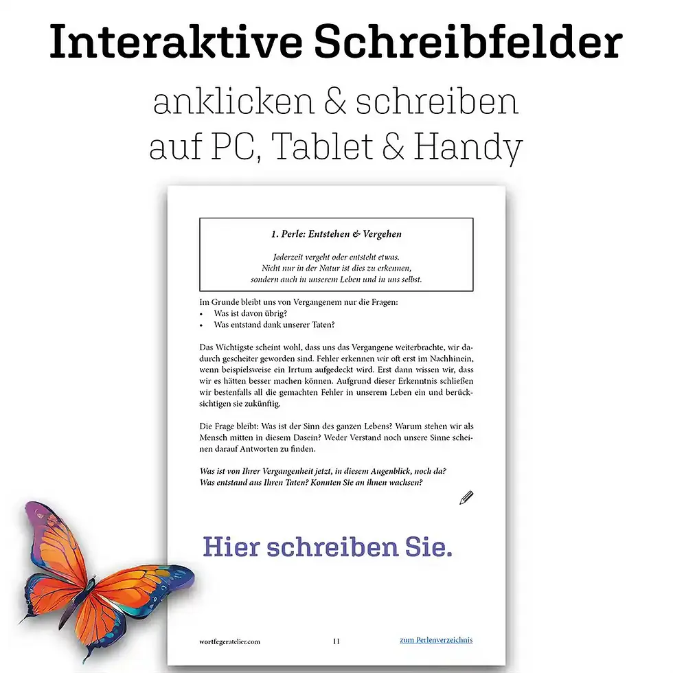 Miniaturbild: Schreibfeld: Reflexionsjournal Über den Sinn des Lebens Vortrag Rudolf Steiner verstehen & reflektieren Wortfeger Atelier
