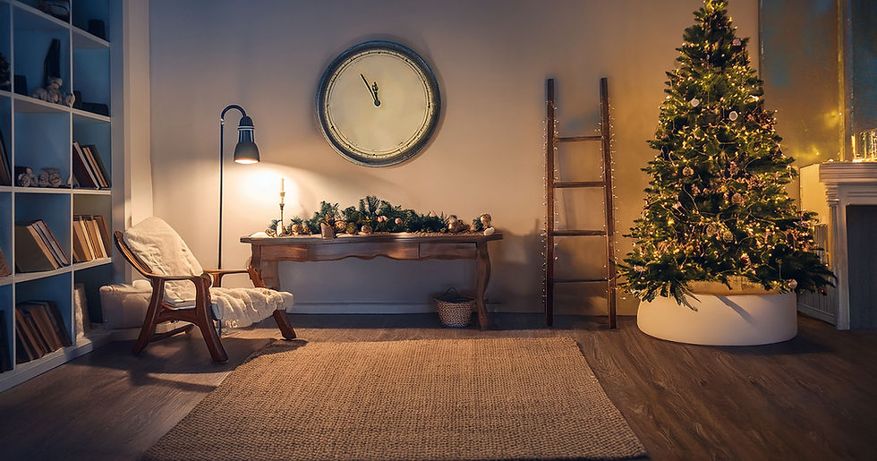 Blogbild: Ein gemütliches, warmes Wohnzimmer als Symbol für stilles Silvester für Hochsensible