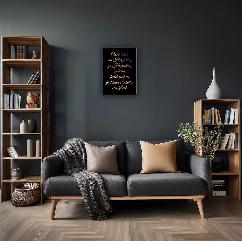 Miniaturbild: Dekoration Bibliotheken Leseecke: Lichtmoment Printalbe-Set Spruchbild für Achtsamkeit Wortfeger Atelier