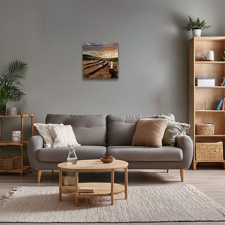 Wohnzimmerdeko: Divikos Kampf - limitiertes Wandbild mit Schweizer Buchkunst Meinrad Lienert Wortfeger Atelier