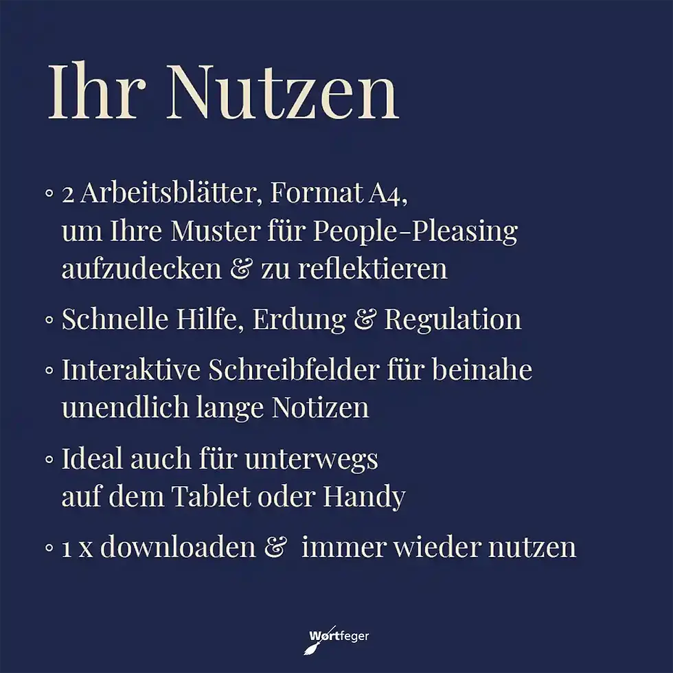 Miniaturbild: Einfache Erdung: Pleaser-Kompass schnelle Hilfe bei People-Pleasing digitale Arbeitsblätter Wortfeger Atelier
