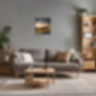 Wohnzimmer: Divikos Kampf - limitiertes Wandbild mit Schweizer Buchkunst Meinrad Lienert Wortfeger Atelier