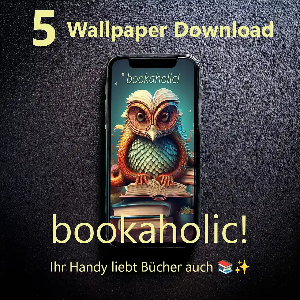 Buchverrückte Eule Bild Download: Buchmonster bookaholic 5 Handy Wallpaper Set Wortfeger Atelier
