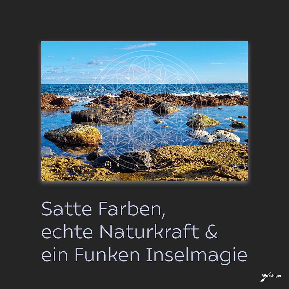 Wandbild: Vulkanbad Blume des Lebens - Kraftbild Lanzarote - Wortfeger Atelier