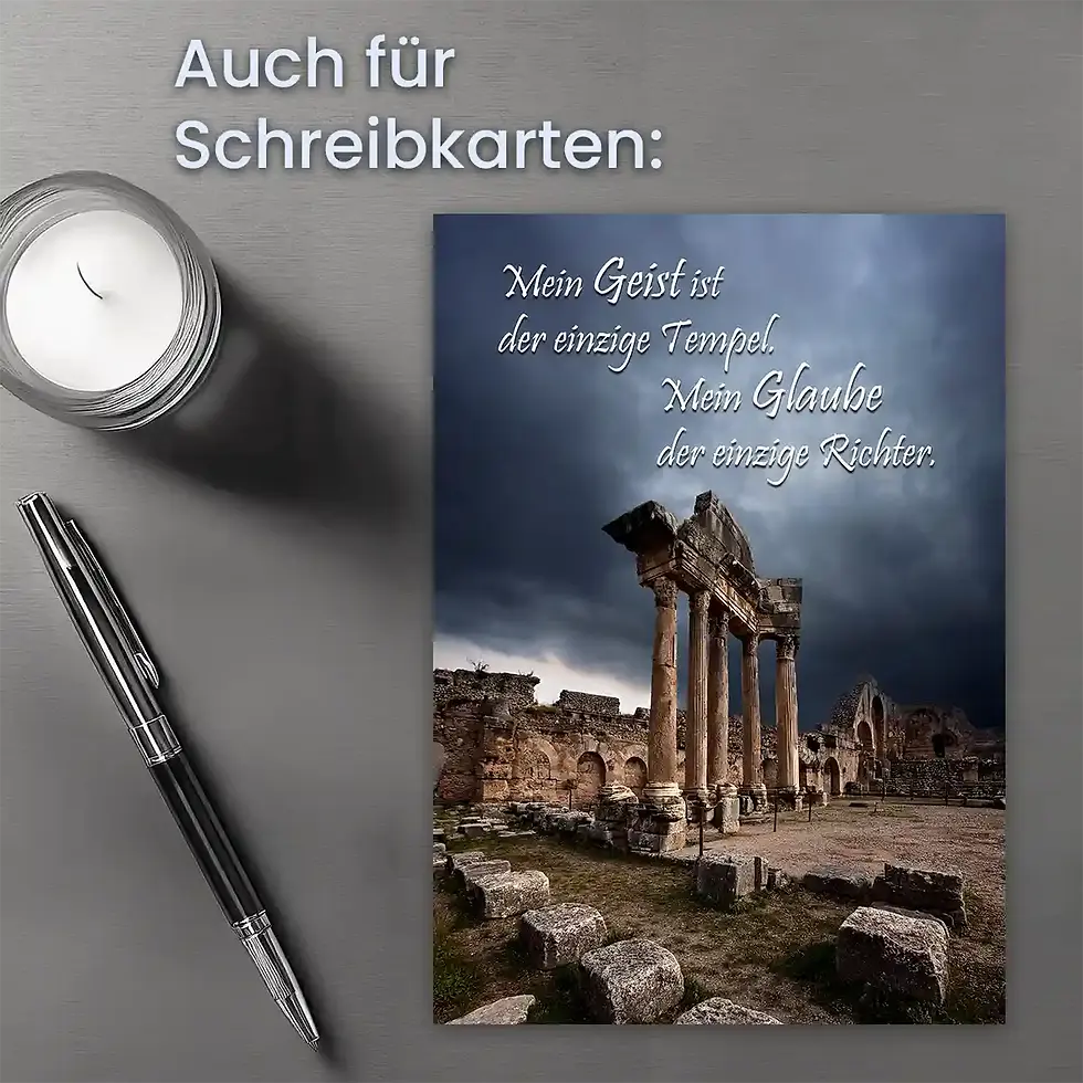Miniaturbild: Trauerkarten drucken: Tempelgeist Spruchbilder Glaubensfreiheit Printables Wandbilder Poster Wortfeger Atelier