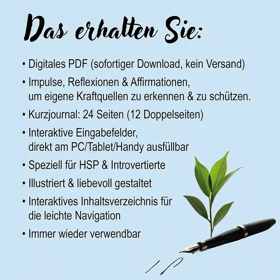 Miniaturbild: Nutzen interaktives Reflexionsjournal: Leise Leuchtwege für hochsensible Menschen Thema Kraftquellen Wortfeger Atelier