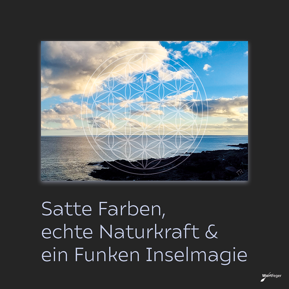 Wandansicht: Abendblau Blume des Lebens Kraftbild Wandbild Wortfeger Atelier