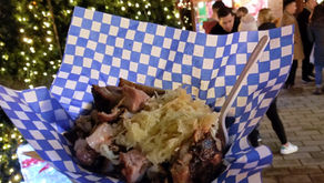 Pork hock & glühwein at the Christmas Market