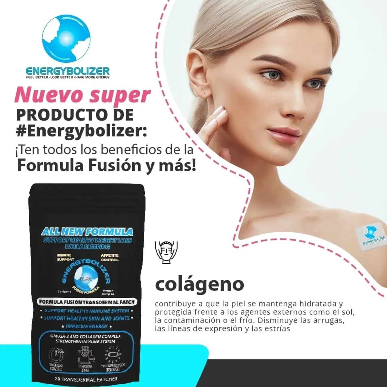 Parche Colageno/ ENERGYBOLIZER FUSION FORMULA PATCH