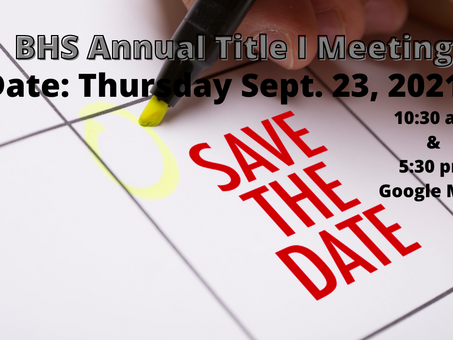 BHS Annual Title I Meeting