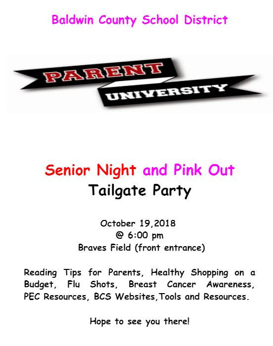 Parent Univeristy Event 10/19/2018