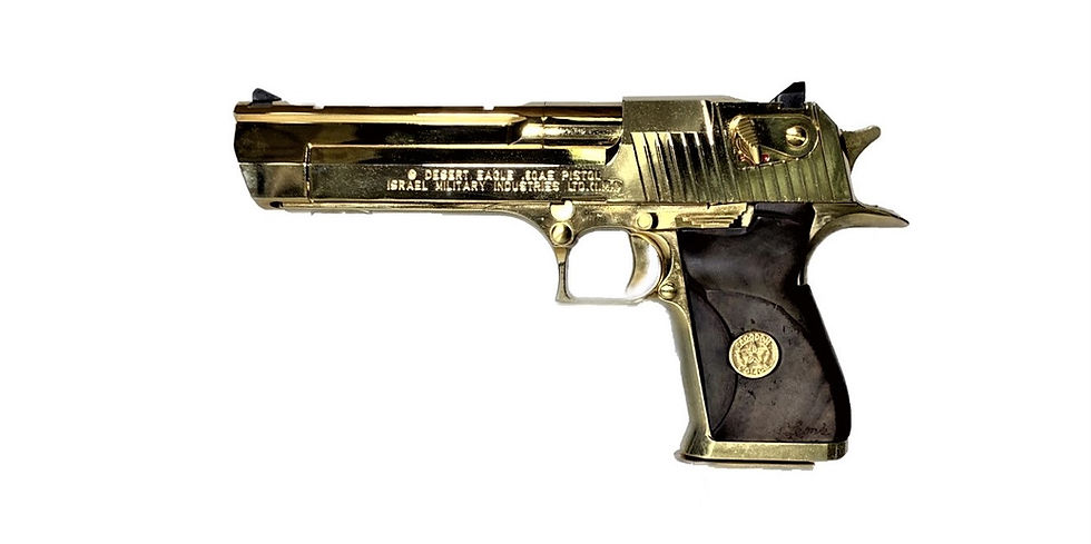 Tokyo Marui Desert Eagle Golden GBBP with Biohazard Wood Grip