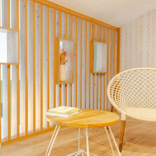 Claustra de séparation en chêne sauvage