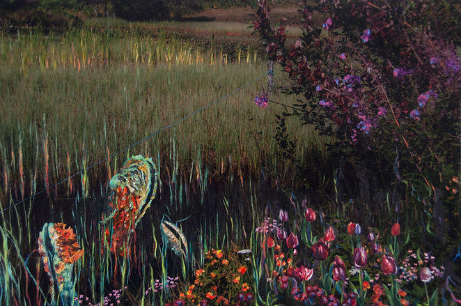 painting on photo estelle magnin