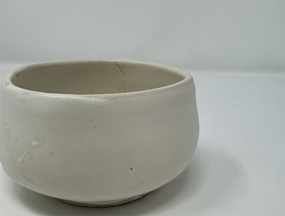 small cream bowl with smooth edges