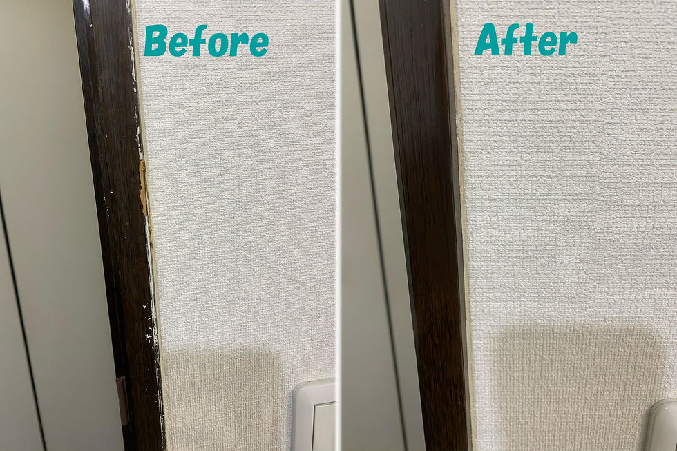 ドア枠の傷補修