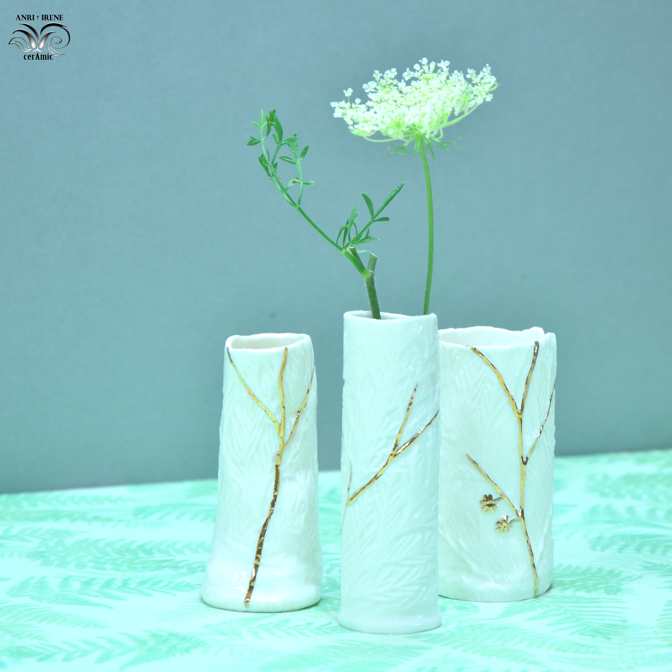 Ceramic flask vase