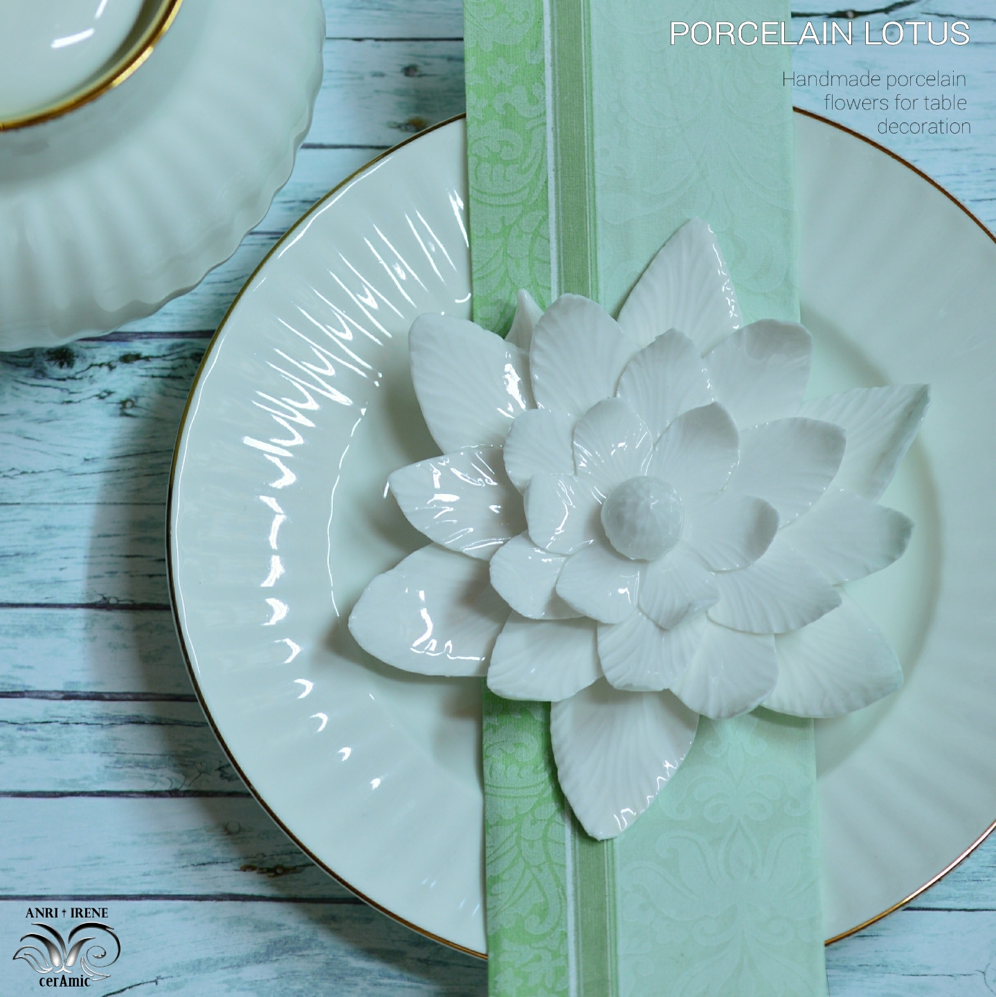 Porcelain white lotus