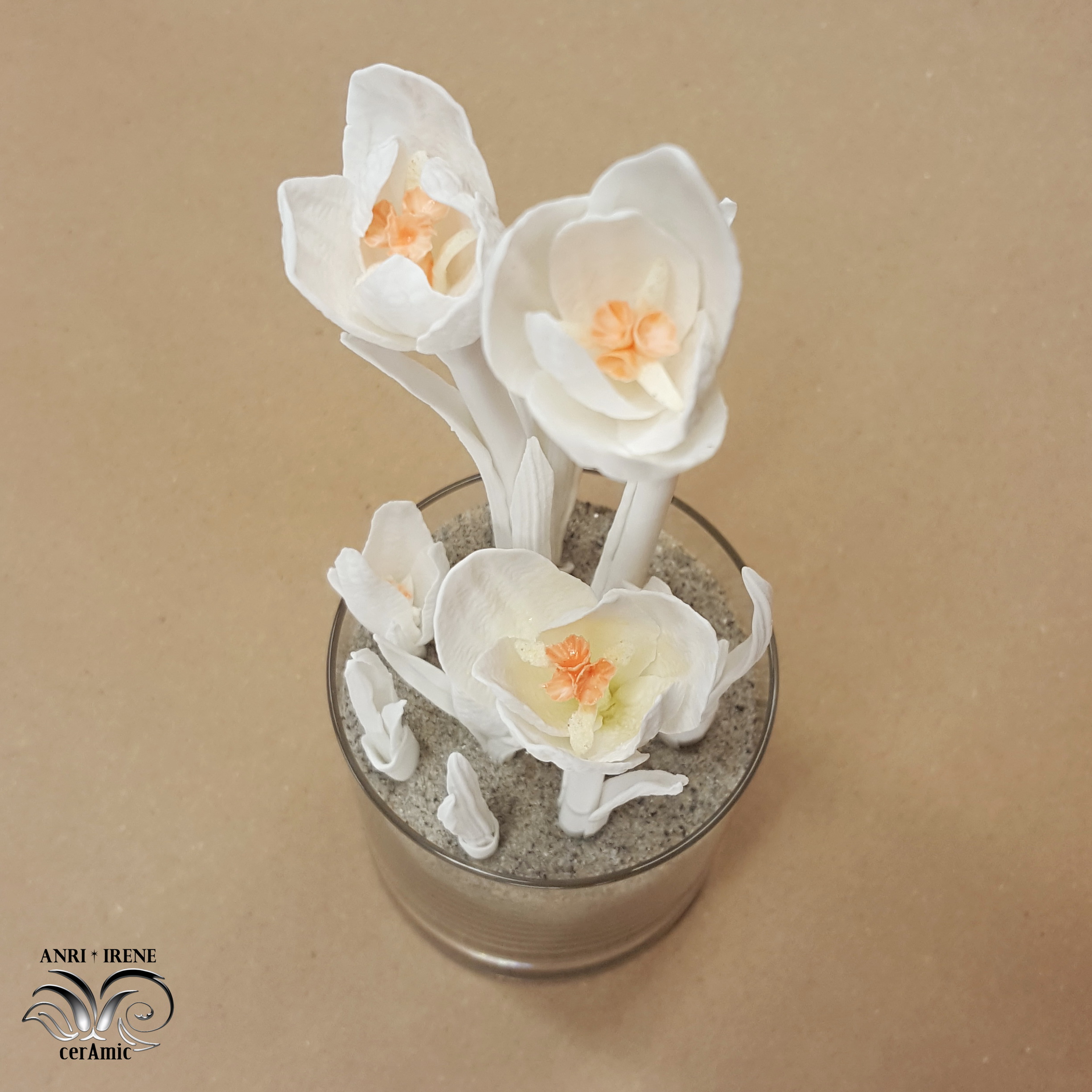 Porcelain flowers ceramic arrangemen