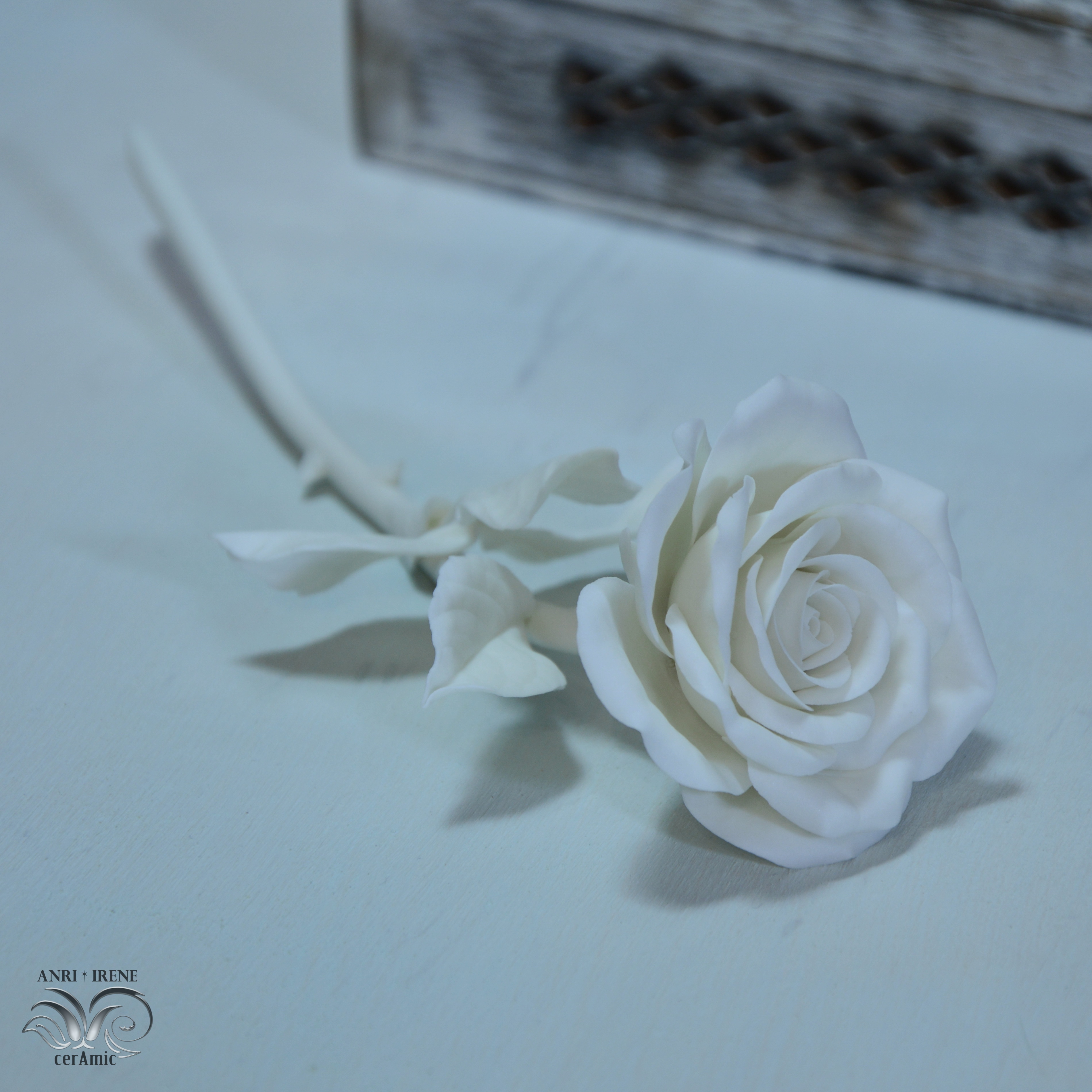 Ceramic porcelain rose