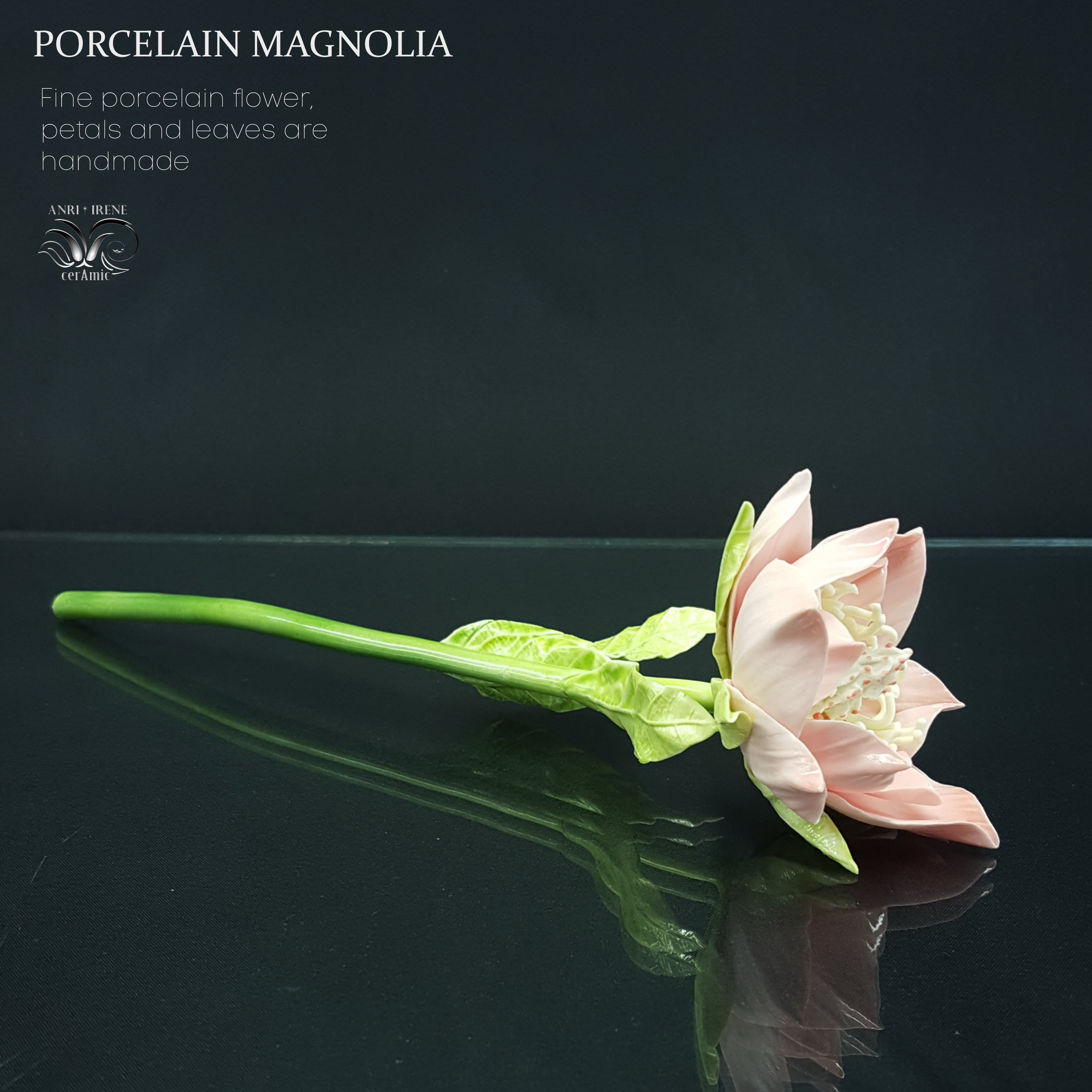 Magnolia ceramic flower