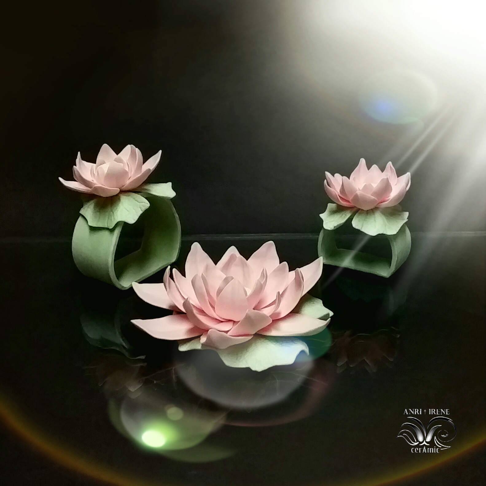 Porcelain lotus ceramic floral