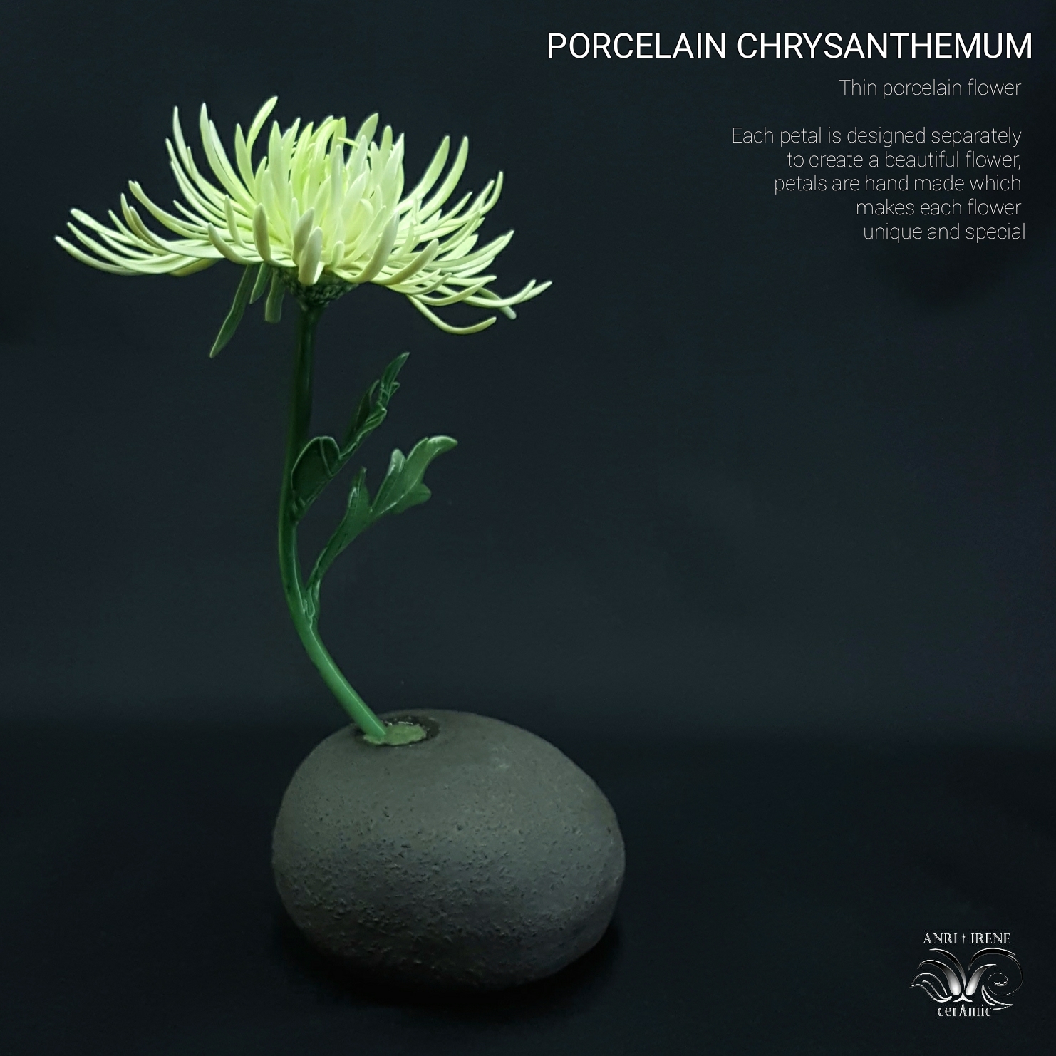 Porcelain ceramic chrysanthemum