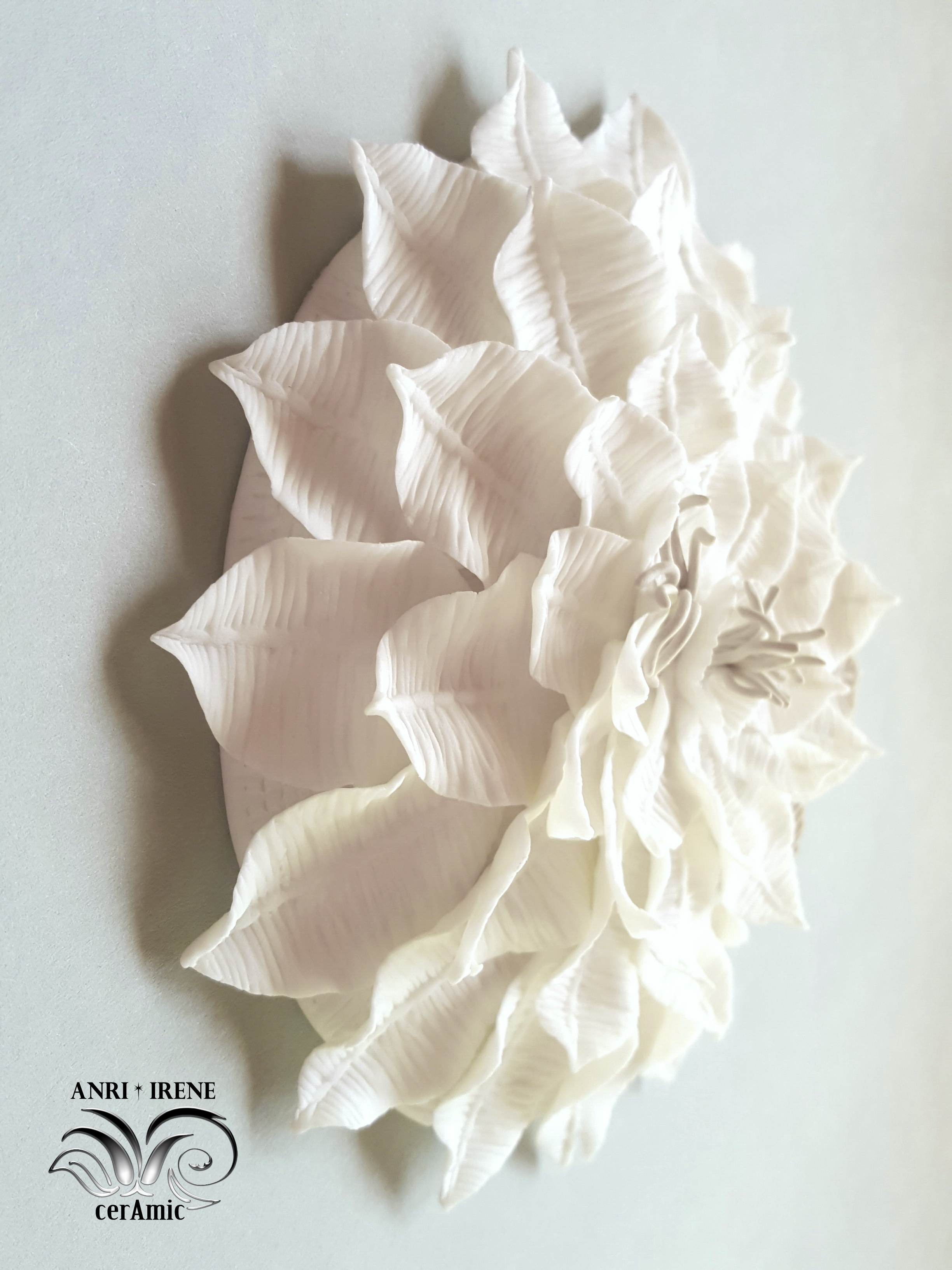 ceramic floral porcelain coral
