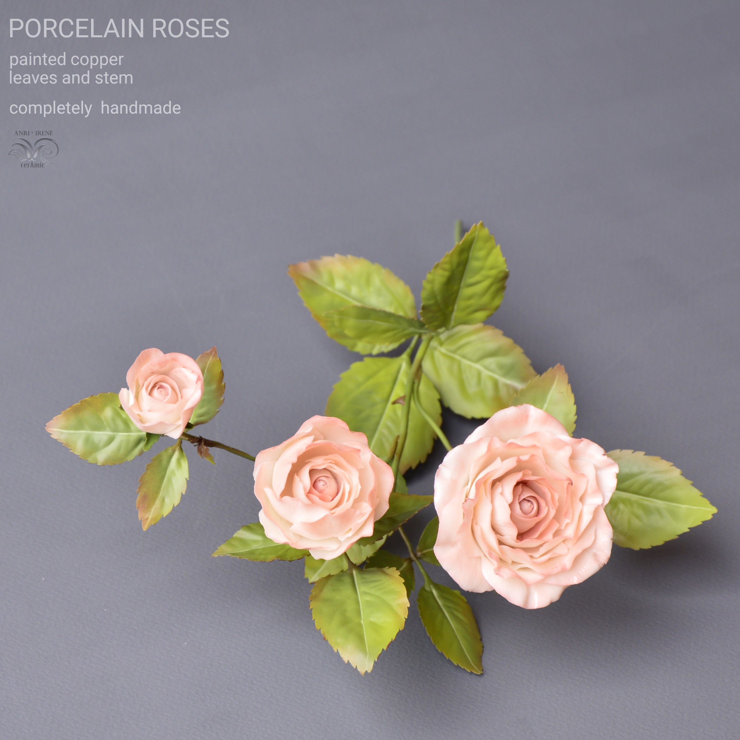 Porcelain pink roses