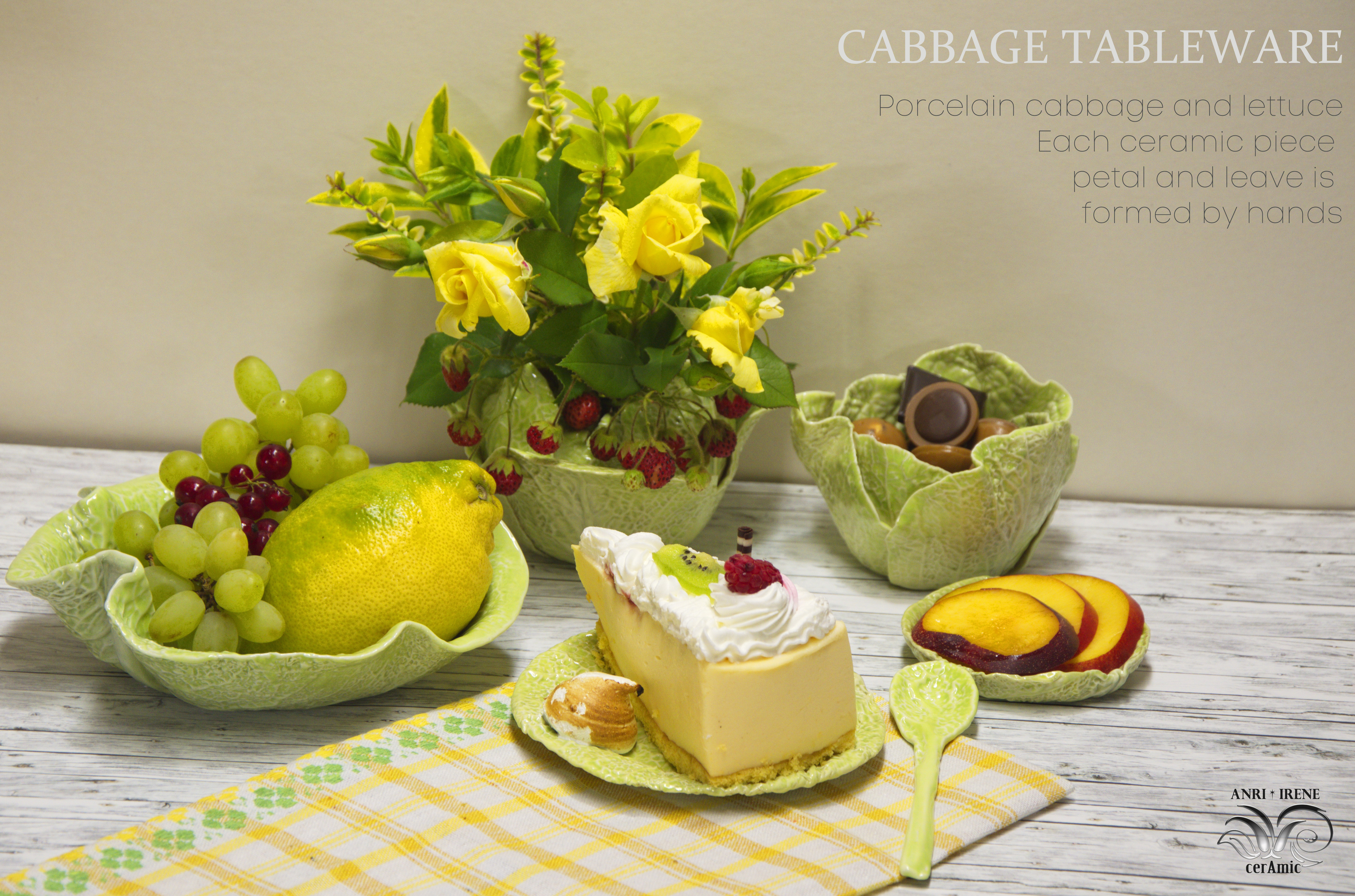 Cabbage tableware, lettuce tableware
