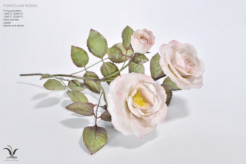 Porcelain rose "Sweet kiss"