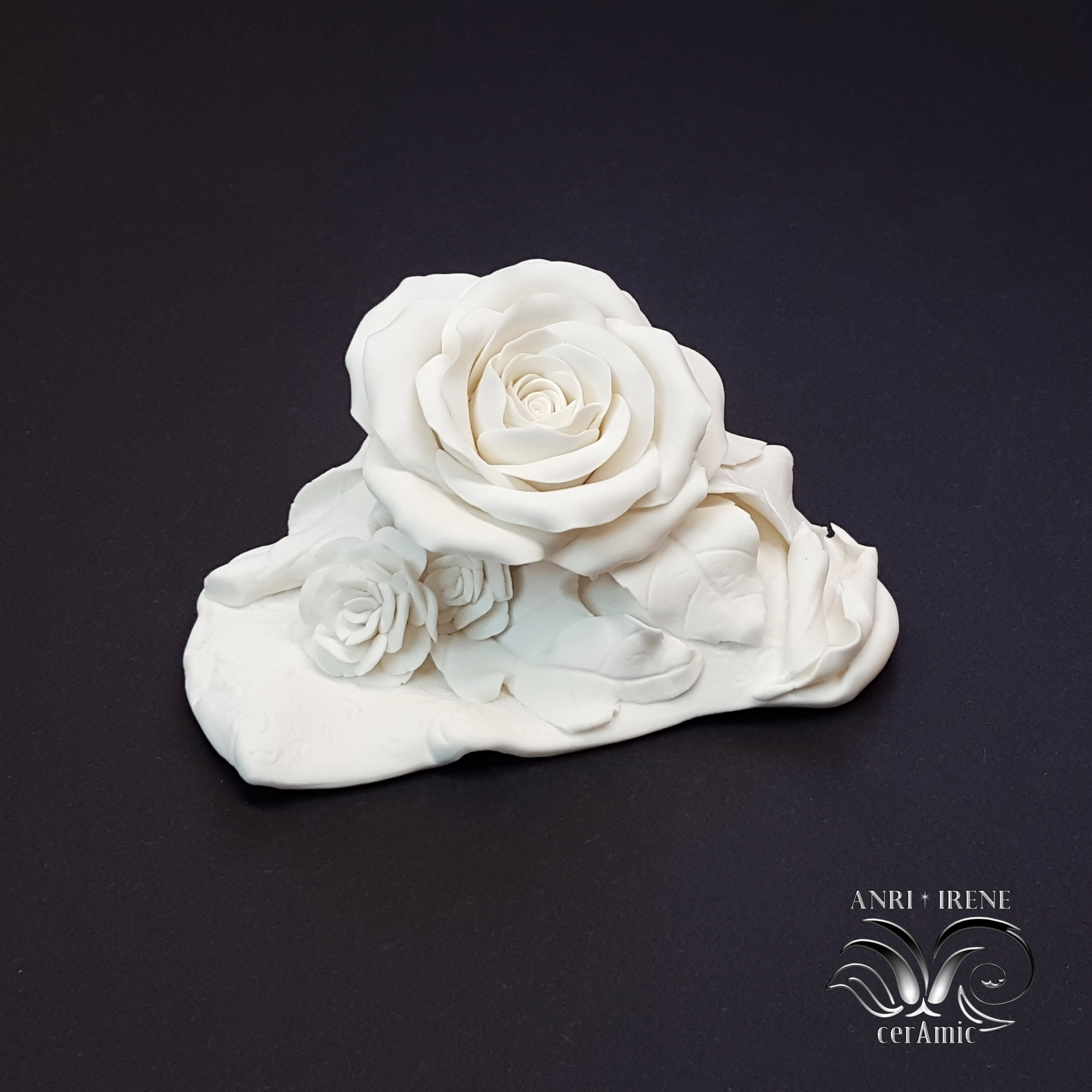 White porcelain rose