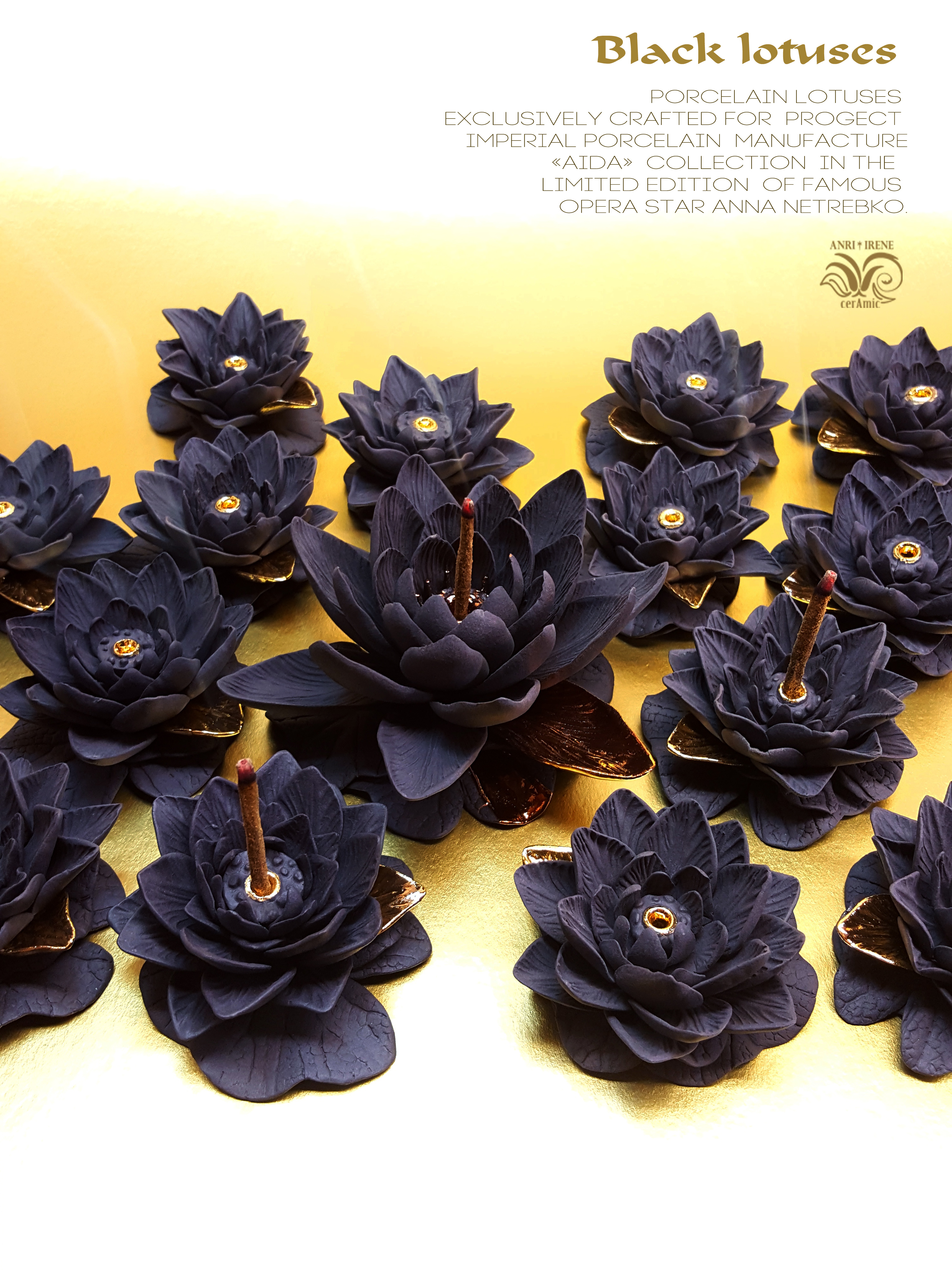 Lotuses Incense Burner Holder
