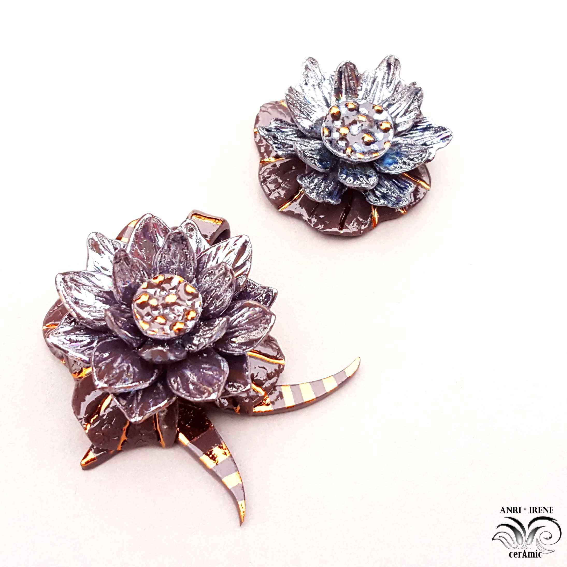 Porcelain floral jewelry