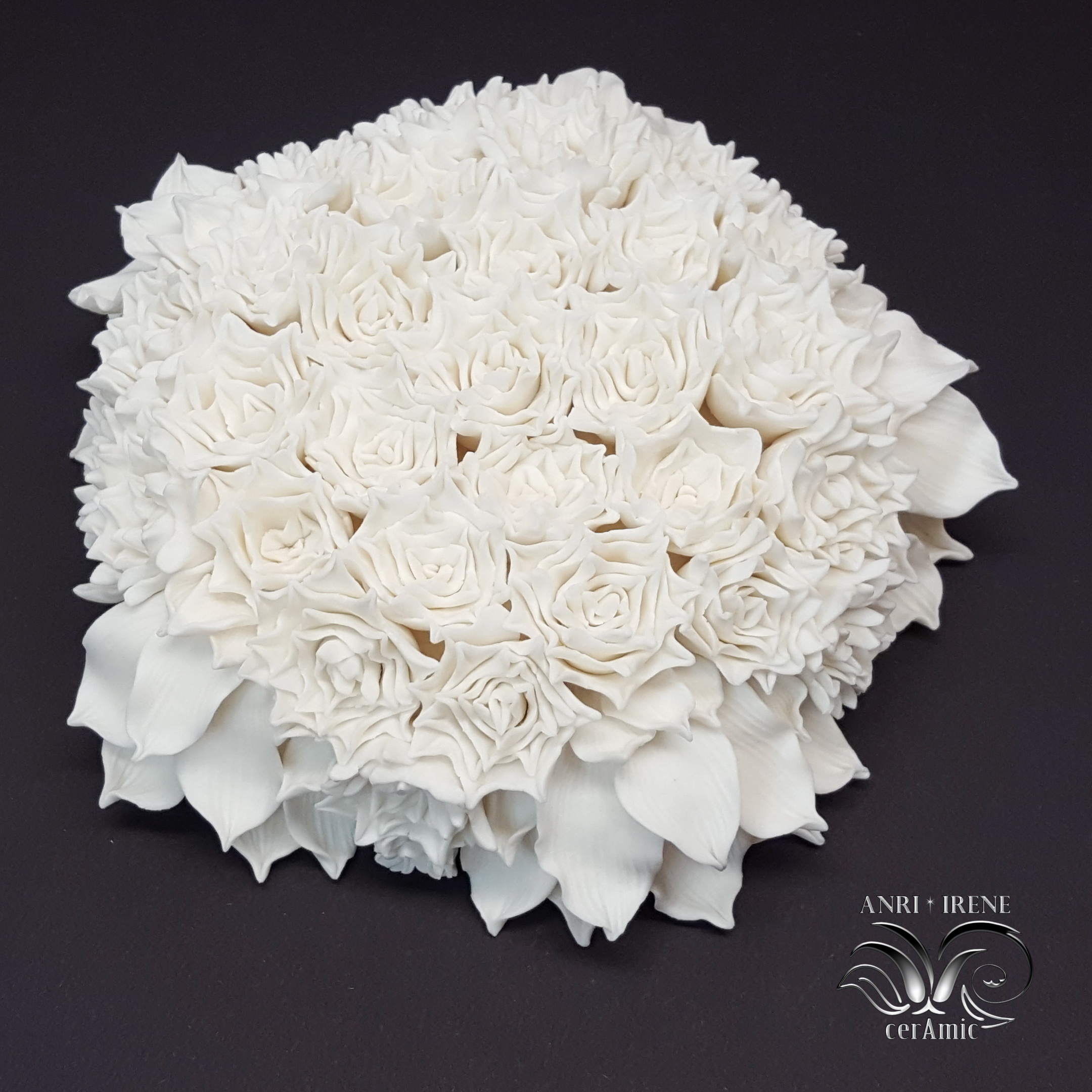 ceramic floral wall decor