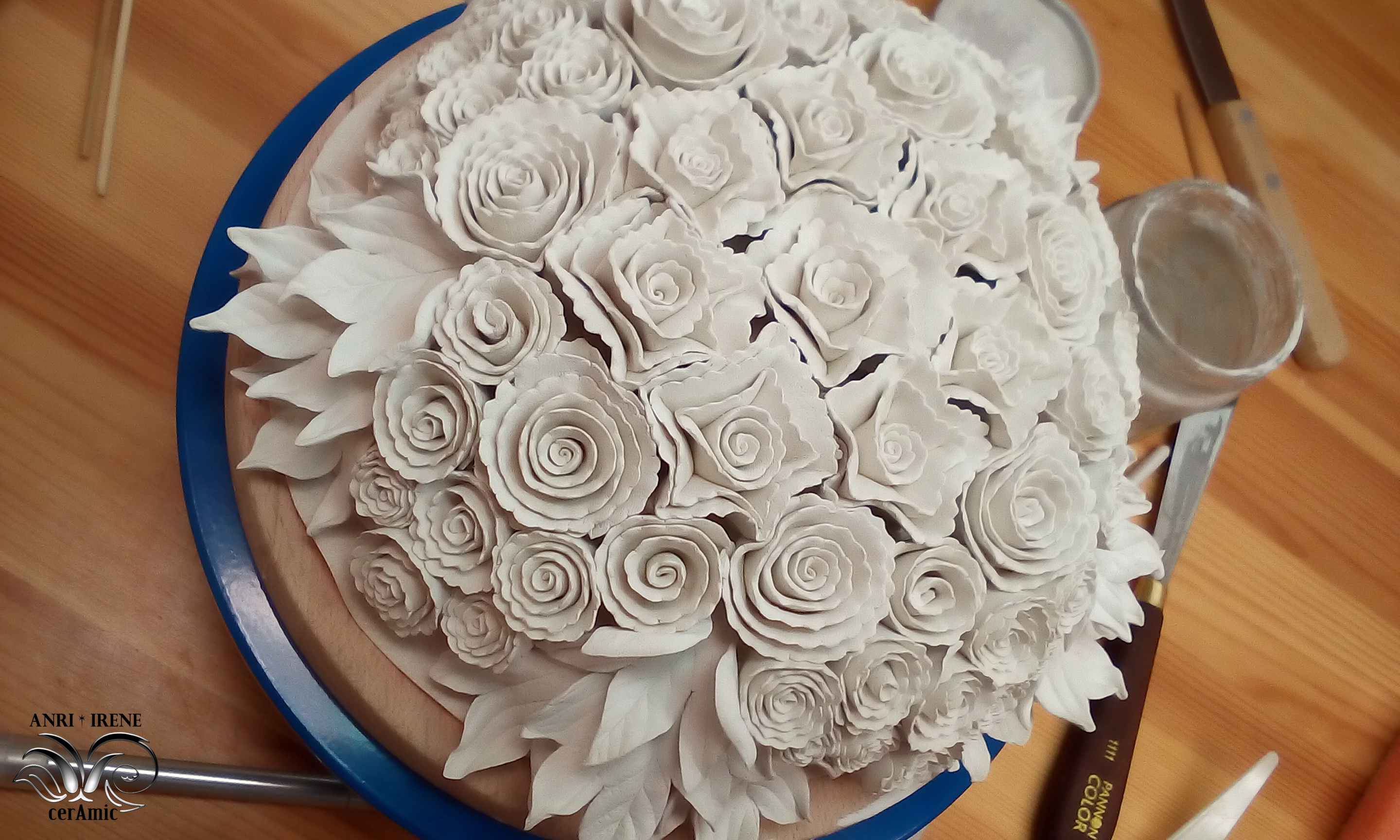 Ceramic wall piece